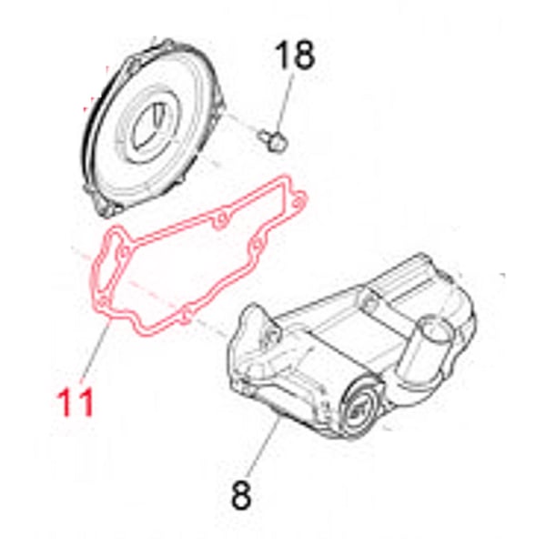 Image of Dichtung PIAGGIO Ölwanne, AP8570103 - 969132 für Vespa ET4/LX/S/Primavera/Sprint 50ccm 4T