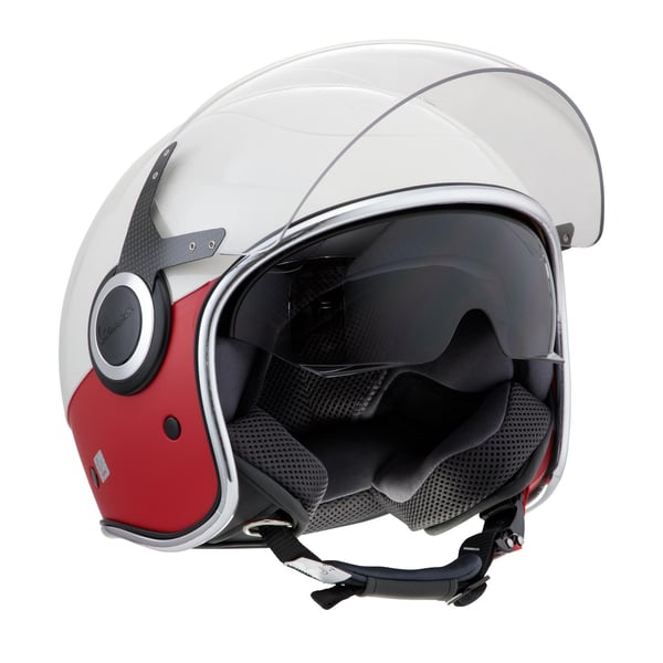 Image of Helm PIAGGIO Vespa VJ, weiß/rot, Gr. XS, 53-54cm Jethelm