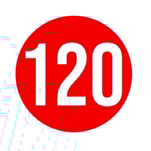 Image of Aufkleber mit Motiv Tempo 120