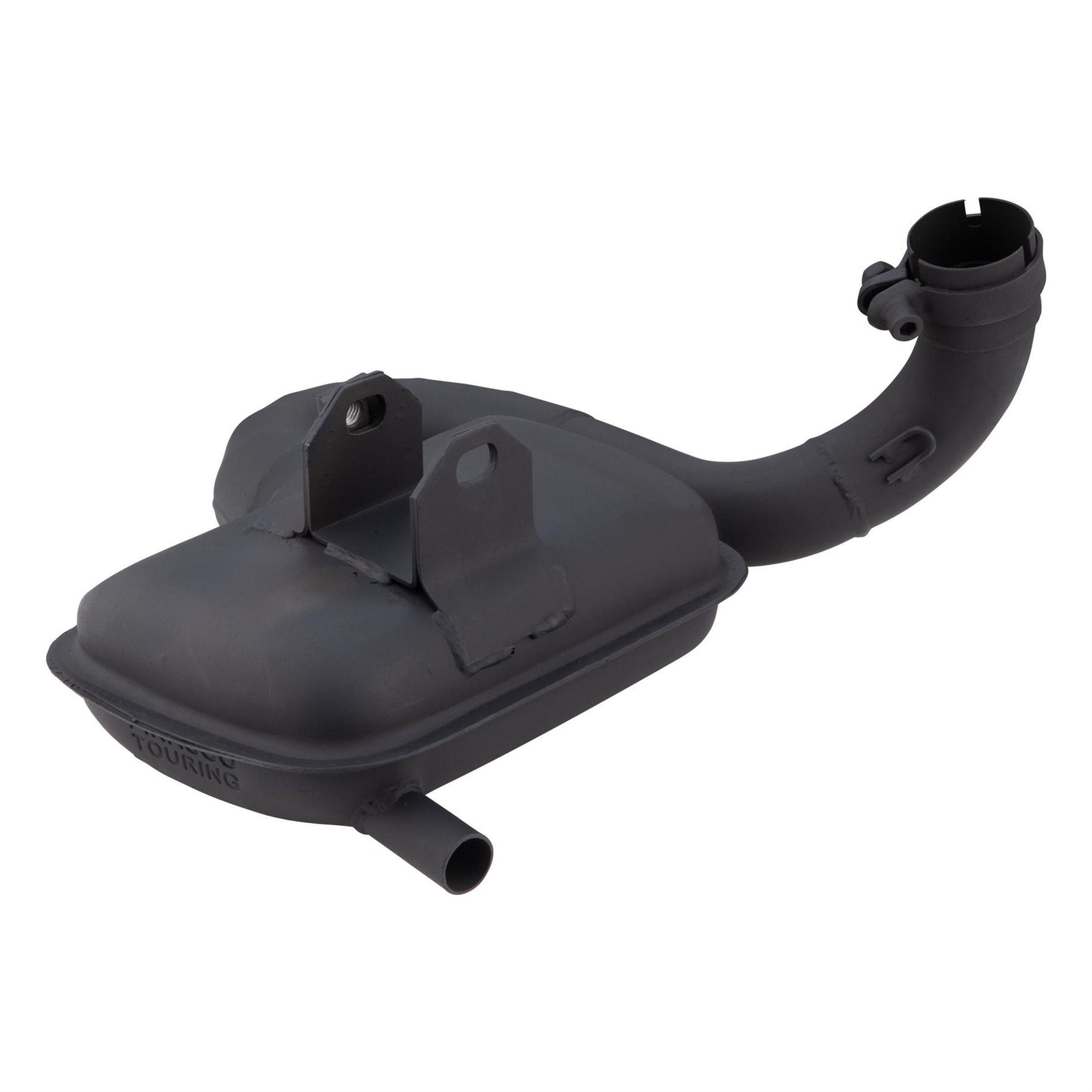 Image of Rennauspuff PINASCO Touring Classic 25560827, Material: Stahl schwarz für Vespa 200 Rally/P200E/PX200 E/Lusso/'98/MY für Vespa 200 Rally/P200E/PX200 E/Lusso/'98/MY