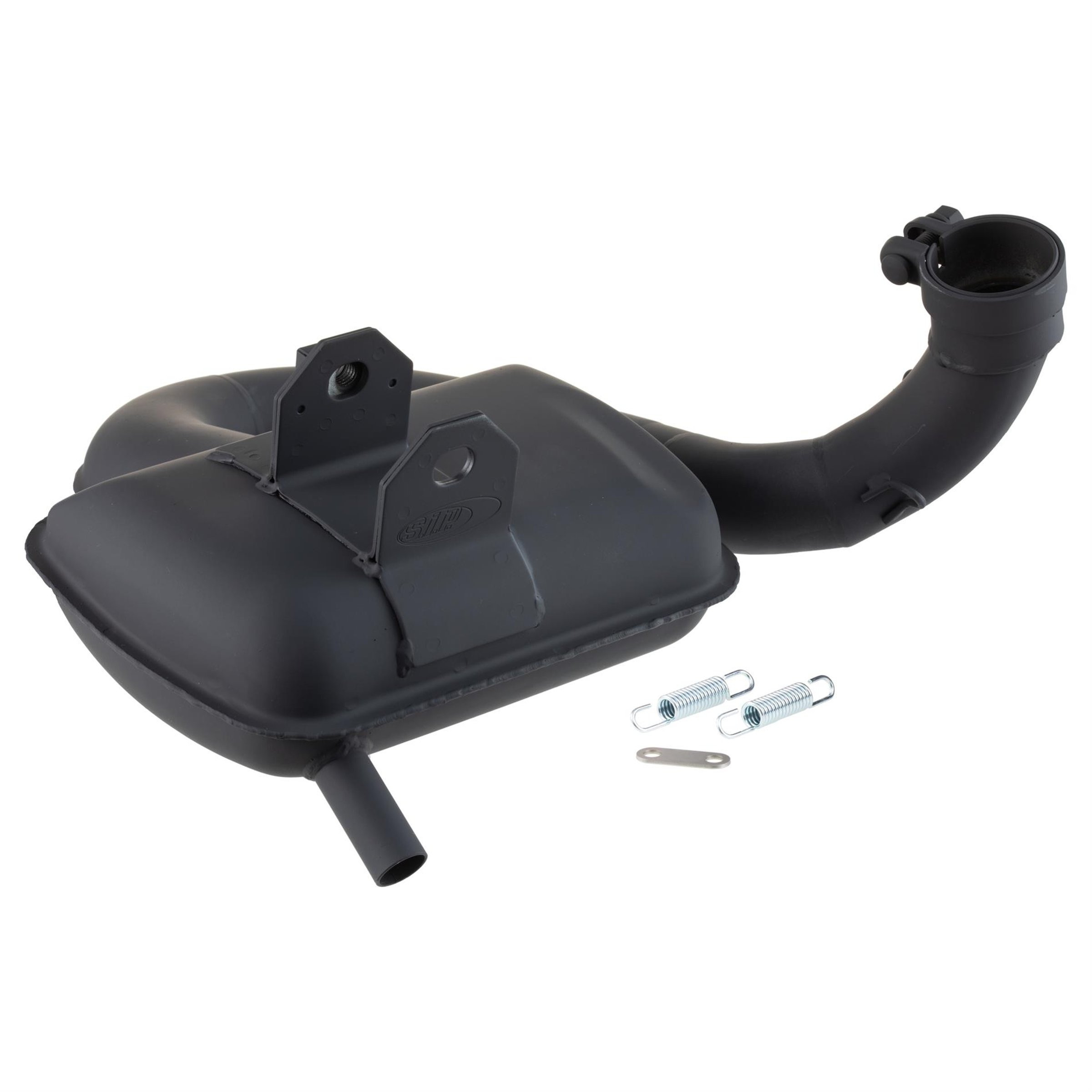 Image of Rennauspuff SIP ROAD 3.0, Material: Stahl schwarz für Vespa 200 Rally/P200E/PX200 E/Lusso/'98/MY/Cosa 1 200 für Vespa 200 Rally/P200E/PX200 E/Lusso/'98/MY/Cosa 1 200