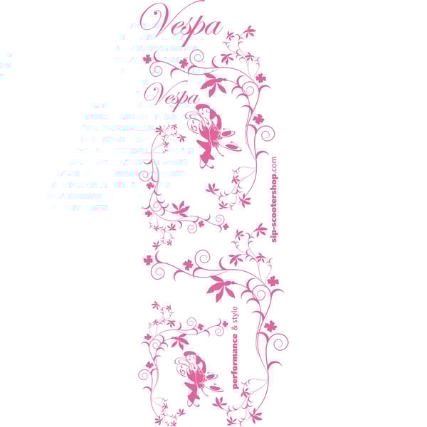 Image of Aufkleberdekorset SIP mit Motiv "Flower" für Vespa
