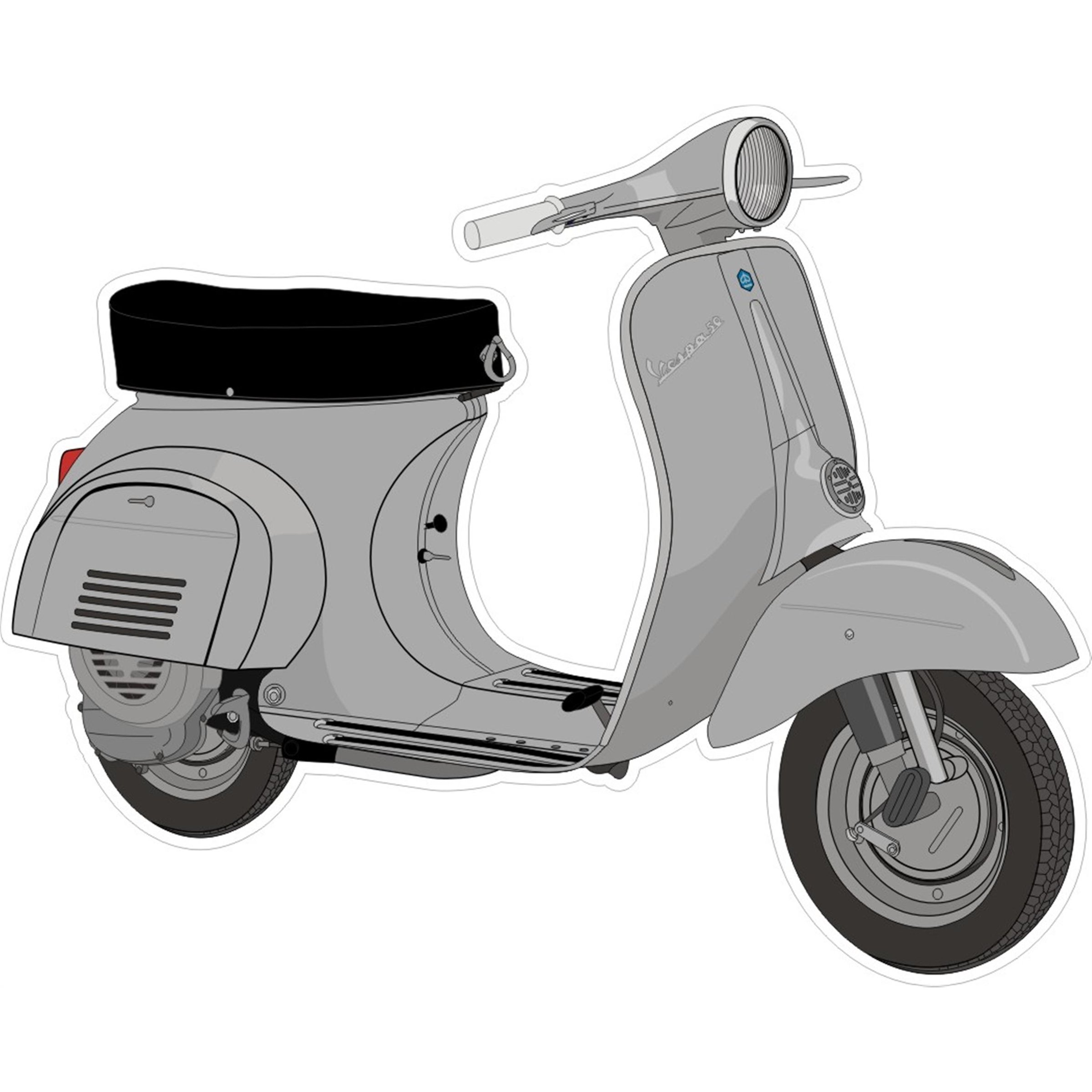 Image of Aufkleber mit Motiv Vespa V50 Motorroller
