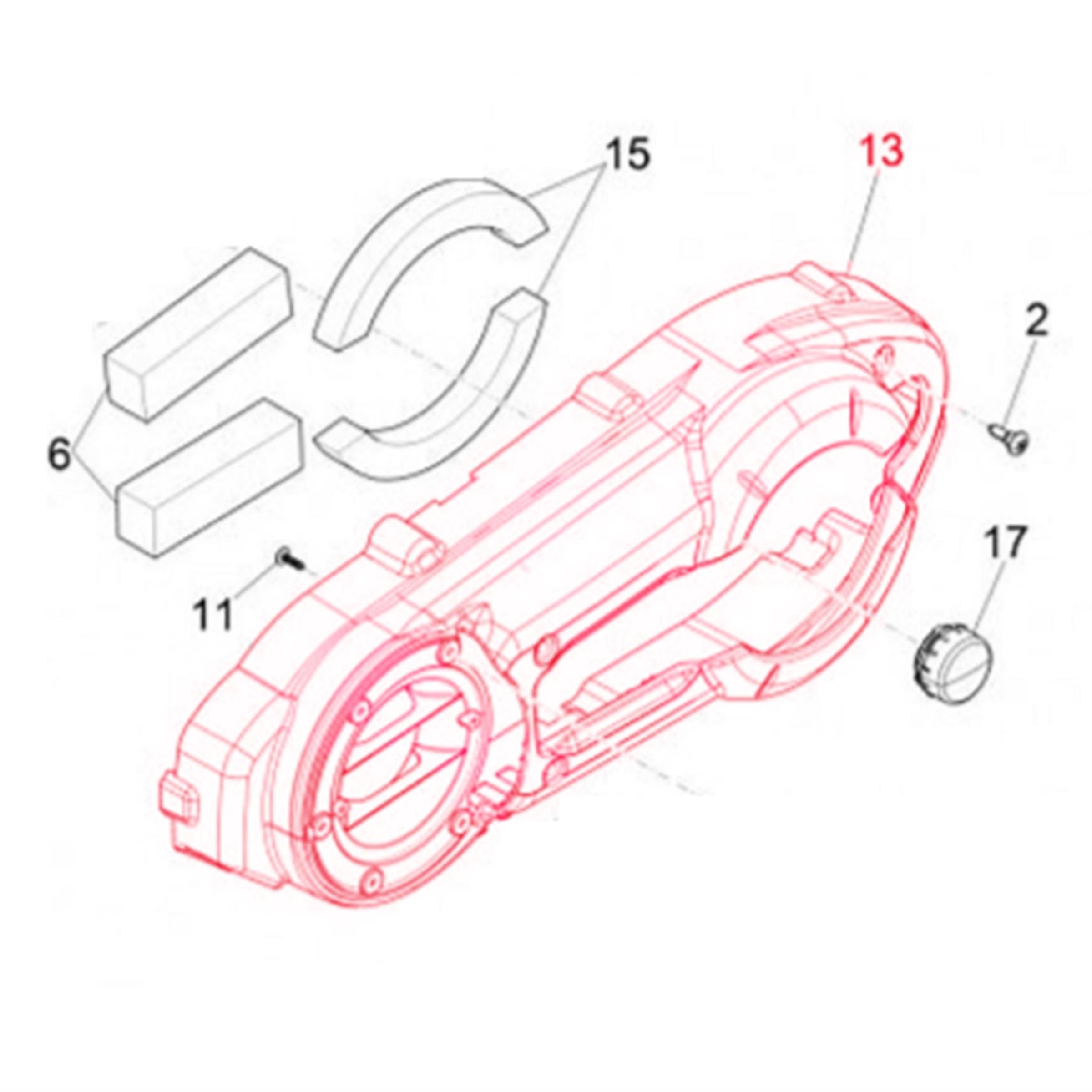 Image of Abdeckung PIAGGIO, Variodeckel für APRILIA/GILERA/PIAGGIO Atlantic/Scarabeo/Fuoco/Nexus/Beverly/MP3/X8/X9/X10/XEVO für APRILIA/GILERA/PIAGGIO Atlantic/Scarabeo/Fuoco/Nexus/Beverly/MP3/X8/X9/X10/XEVO