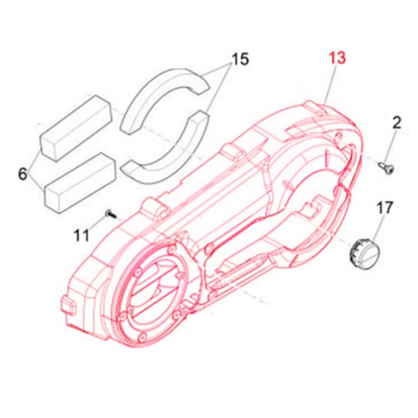 Image of Abdeckung PIAGGIO, Variodeckel für APRILIA/GILERA/PIAGGIO Atlantic/Scarabeo/Fuoco/Nexus/Beverly/MP3/X8/X9/X10/XEVO