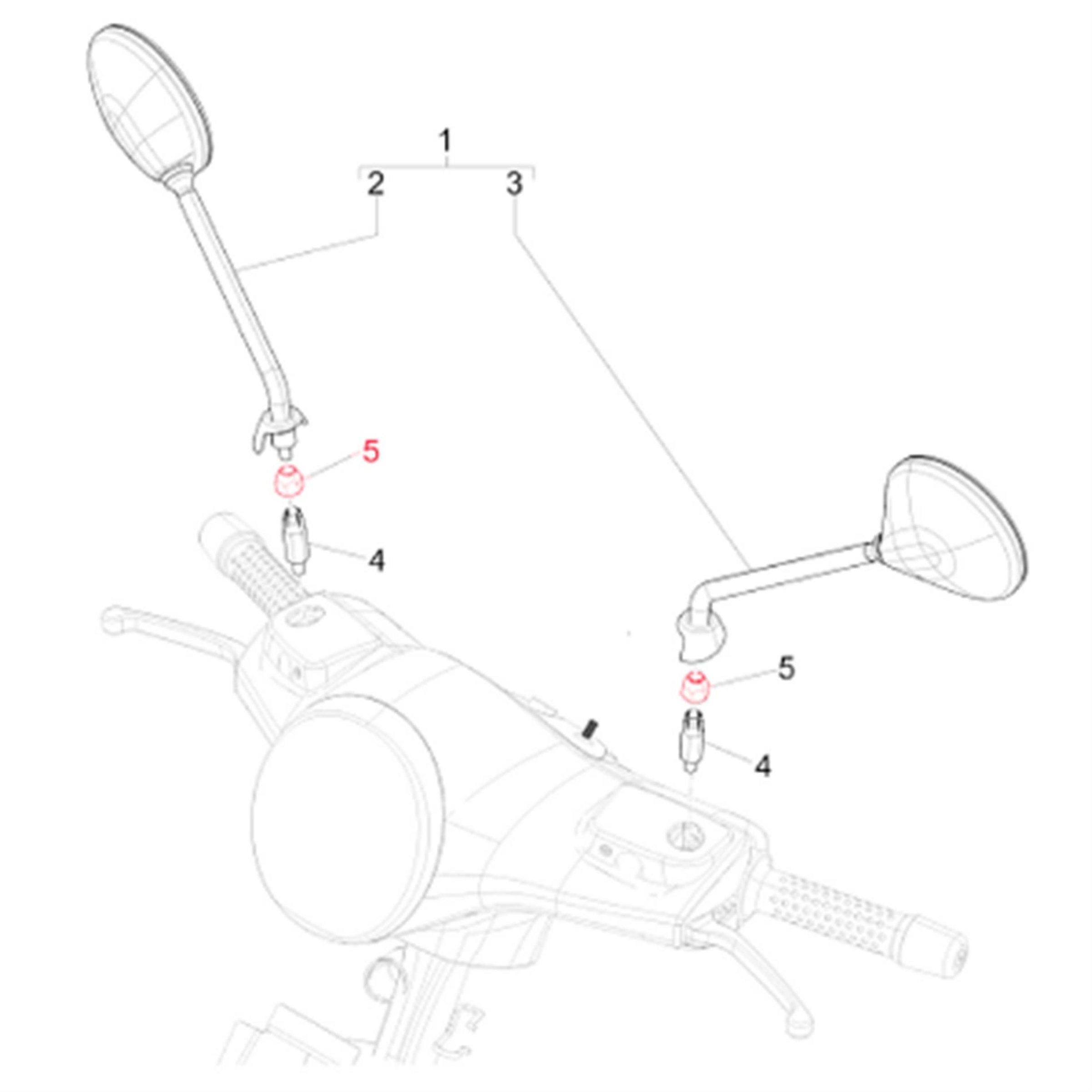 Image of Mutter, Feingewinde für Spiegeladapter für PIAGGIO für PIAGGIO