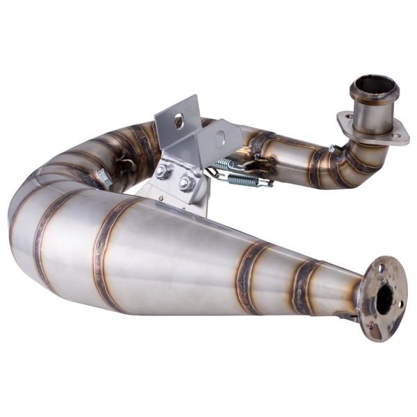 Image of Rennauspuff SIP PERFORMANCE MUSTANG Design by NORDSPEED, Edelstahl unlackiert, Dämpfer: OHNE Endschalldämpfer für Vespa T5