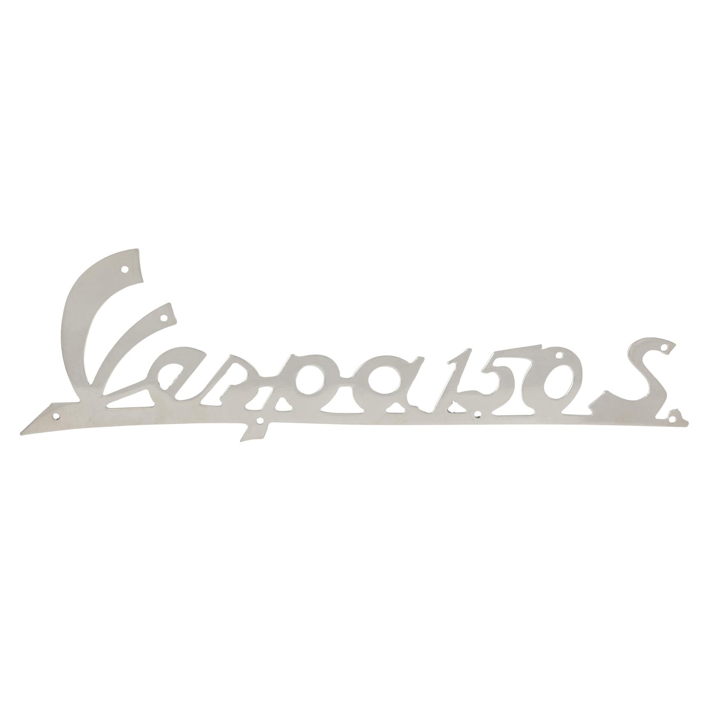 Image of Schriftzug "Vespa150S" Beinschild vorne E.1004 für MotoVespa 150S für MotoVespa 150S