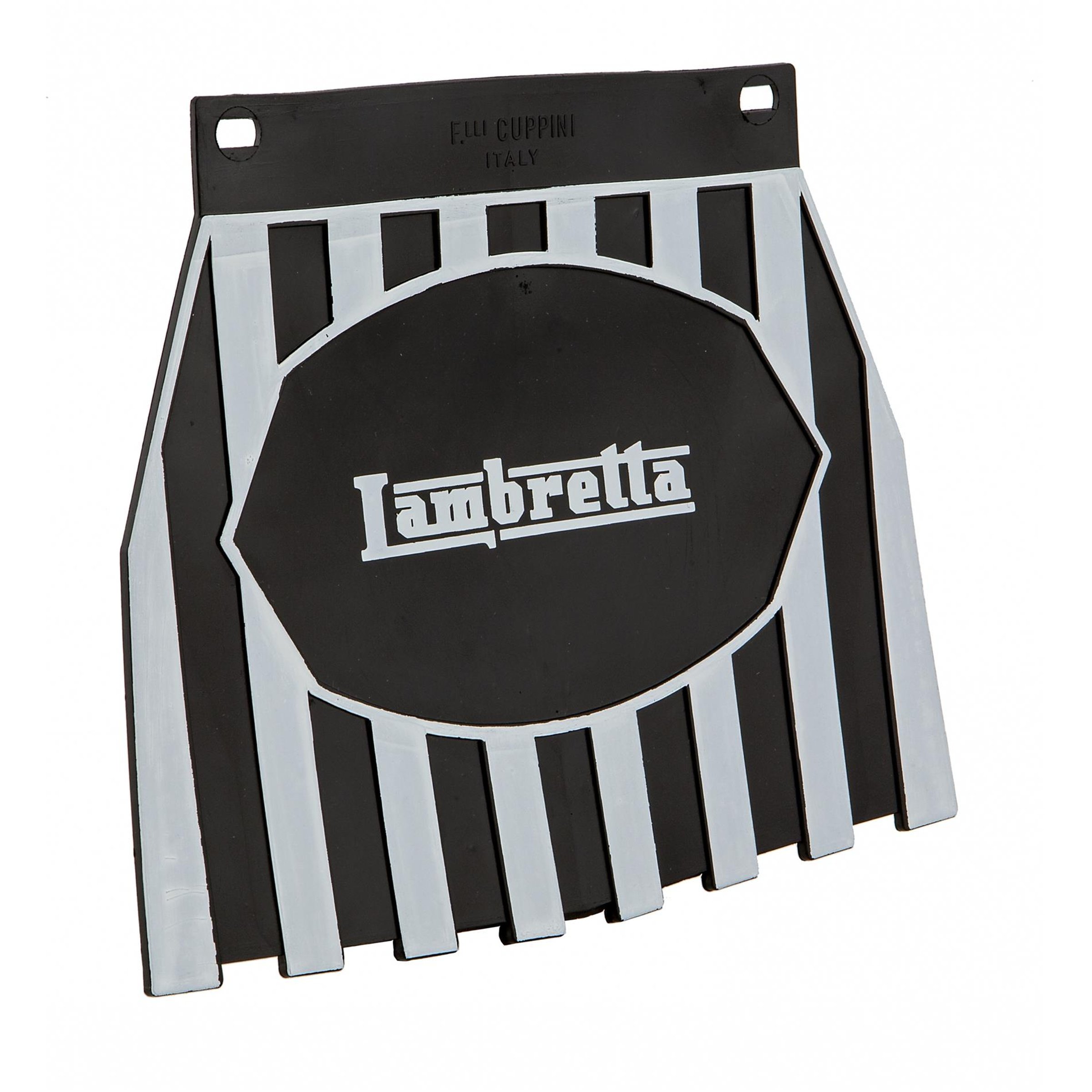 Image of Spritzlappen mit "Lambretta" Schriftzug schwarz/weiß gestreift