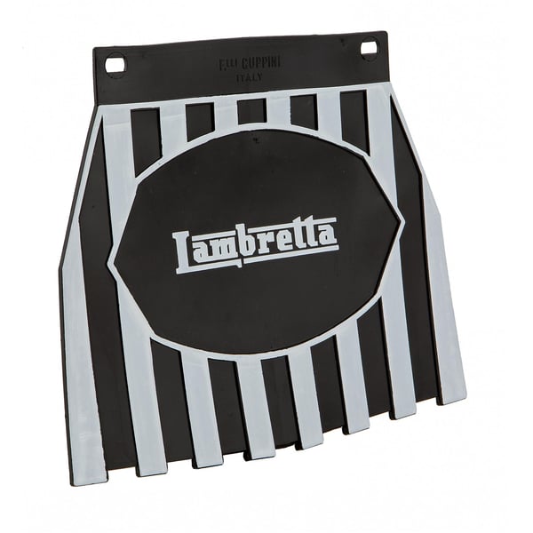Image of Spritzlappen mit "Lambretta" Schriftzug schwarz/weiß gestreift