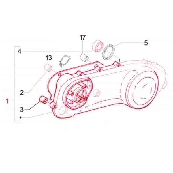 Image of Variodeckel PIAGGIO für GILERA Ice/Stalker 50ccm 2T AC