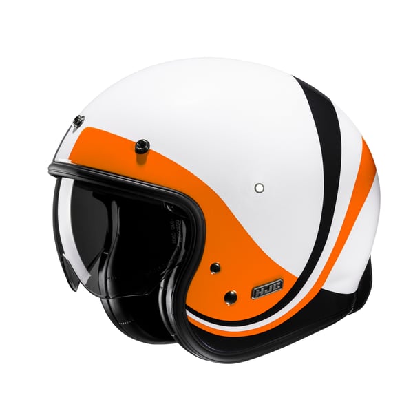 Image of Helm HJC V31, weiß matt/orange, Gr. XS, 54-55 cm Jethelm