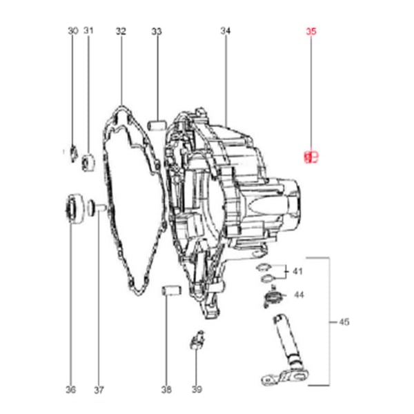 Image of Mutter M8x1,25 mm Sechskant, LML für LML Star 200 4T
