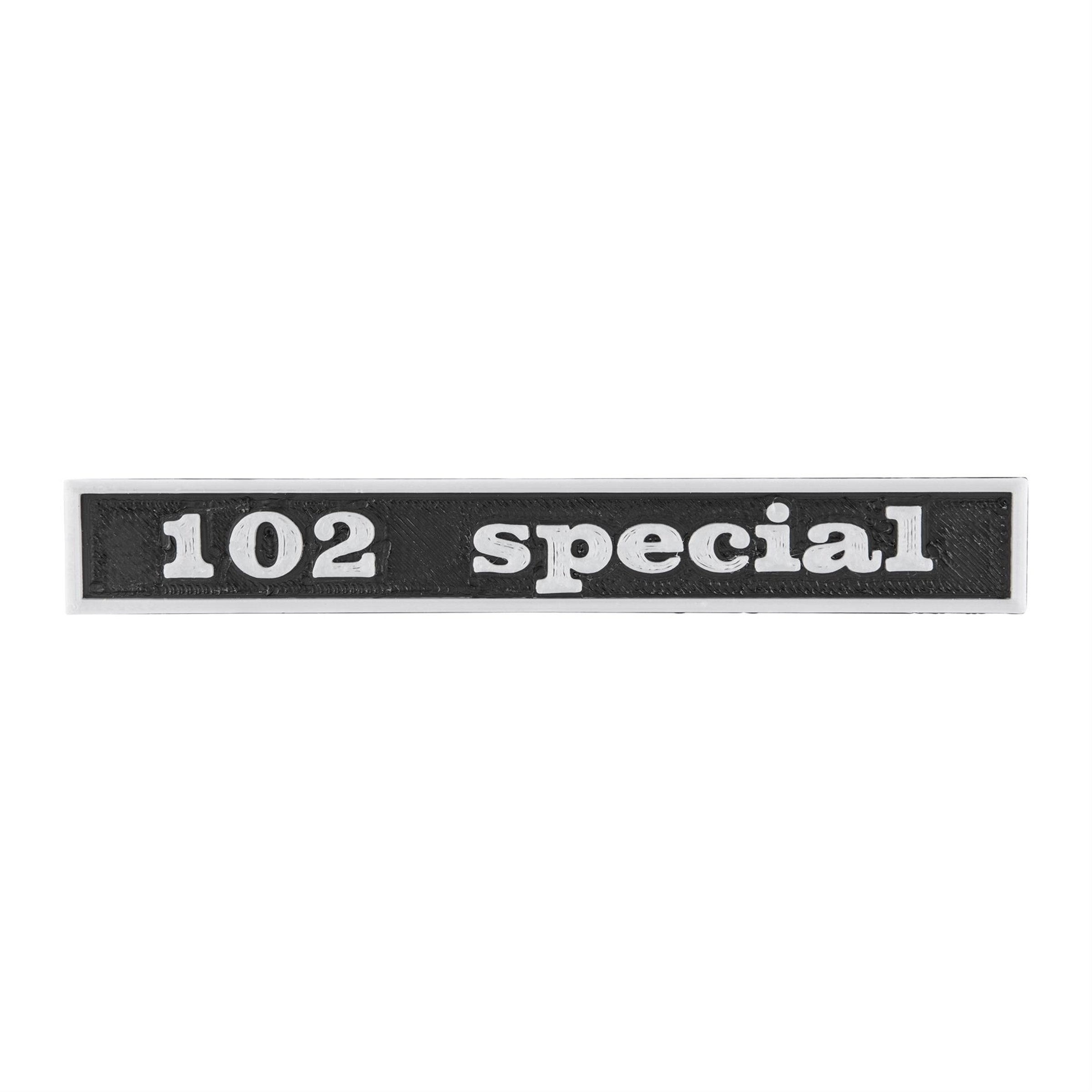 Image of Schriftzug V.TEC "102 special" Heck hinten für Vespa 50 Special , V5B1T 38640 -> V5B3T für Vespa 50 Special , V5B1T 38640 -> V5B3T