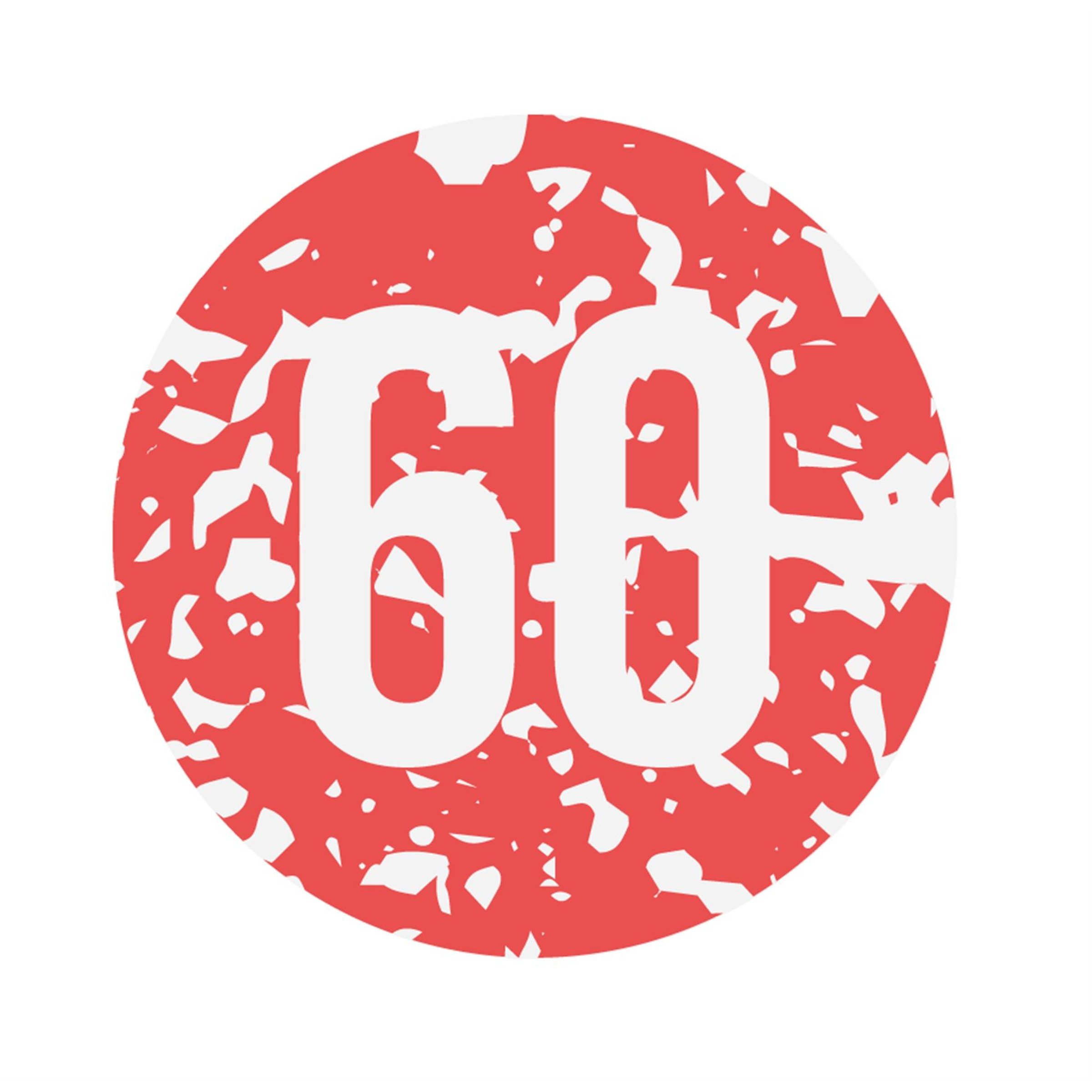 Image of Aufkleber mit Motiv Tempo 60