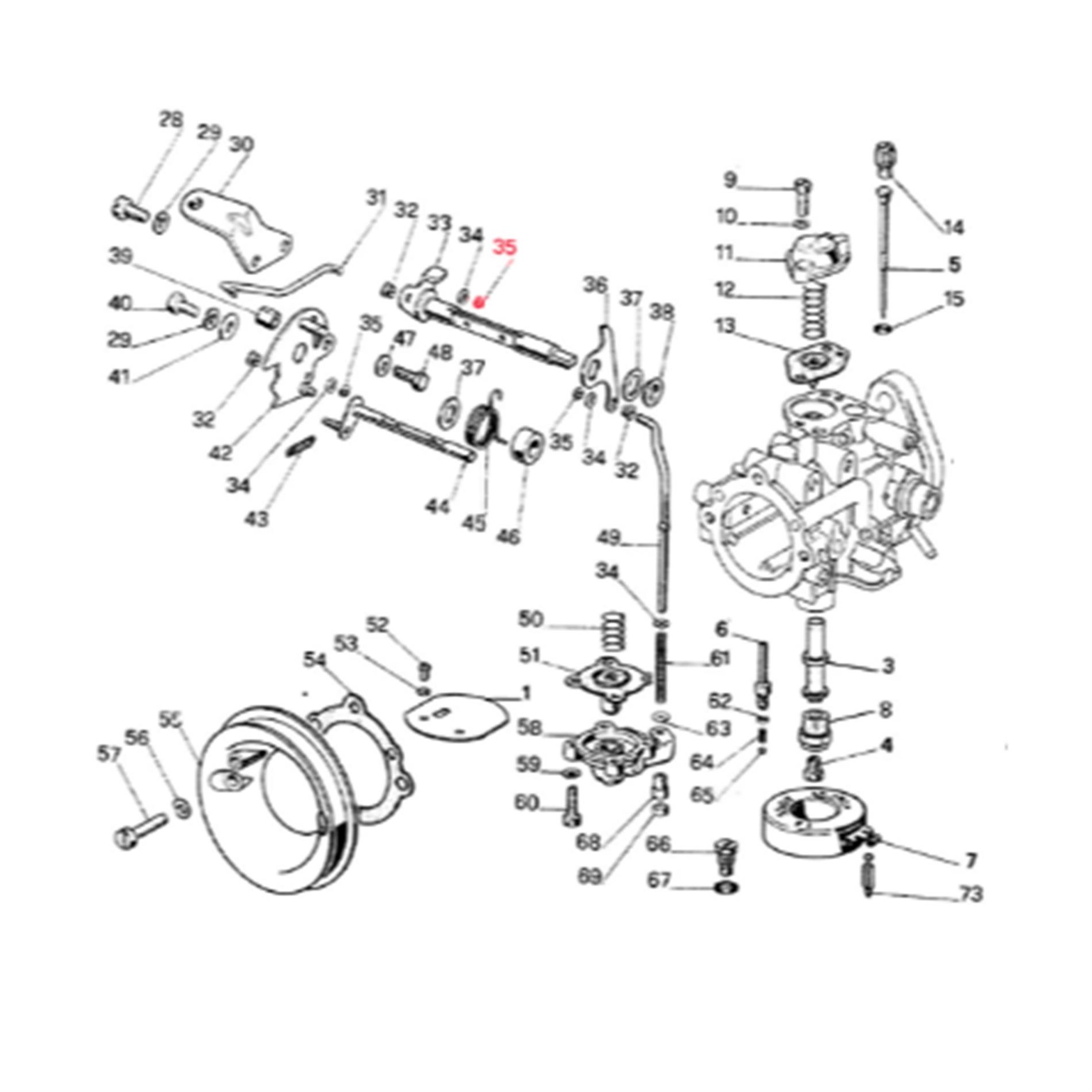 Image of Sicherungsclip DELL'ORTO, B03704 - 0370400 21