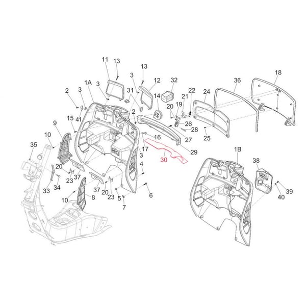Image of Abdeckung Gepäckfach PIAGGIO für Vespa GTS/GTS Super/GTV/GT 60/GT/GT L 125-300ccm