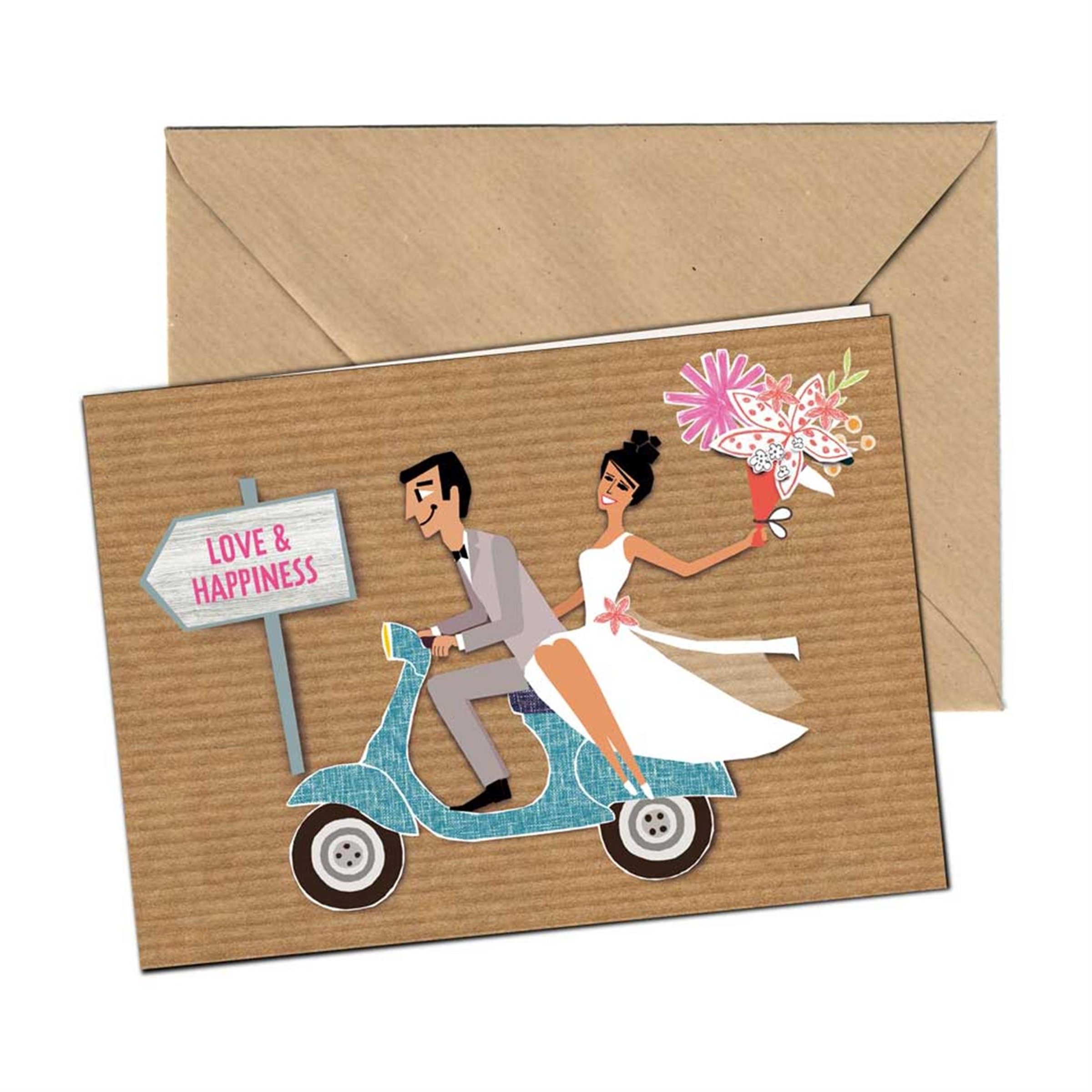 Image of Grußkarte SIP mit Motiv Hochzeit Love & Happiness