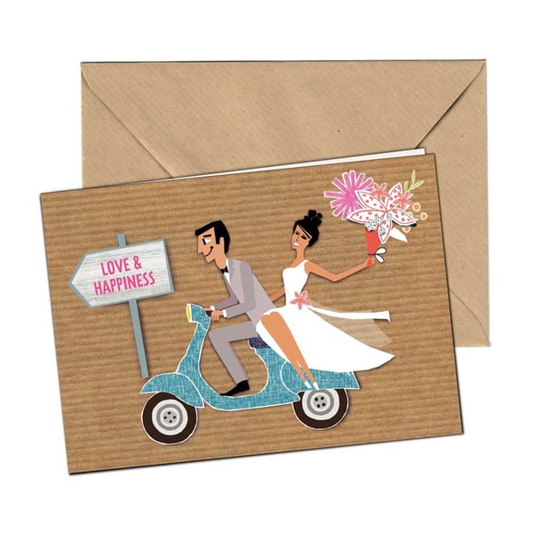 Image of Grußkarte SIP mit Motiv Hochzeit Love & Happiness