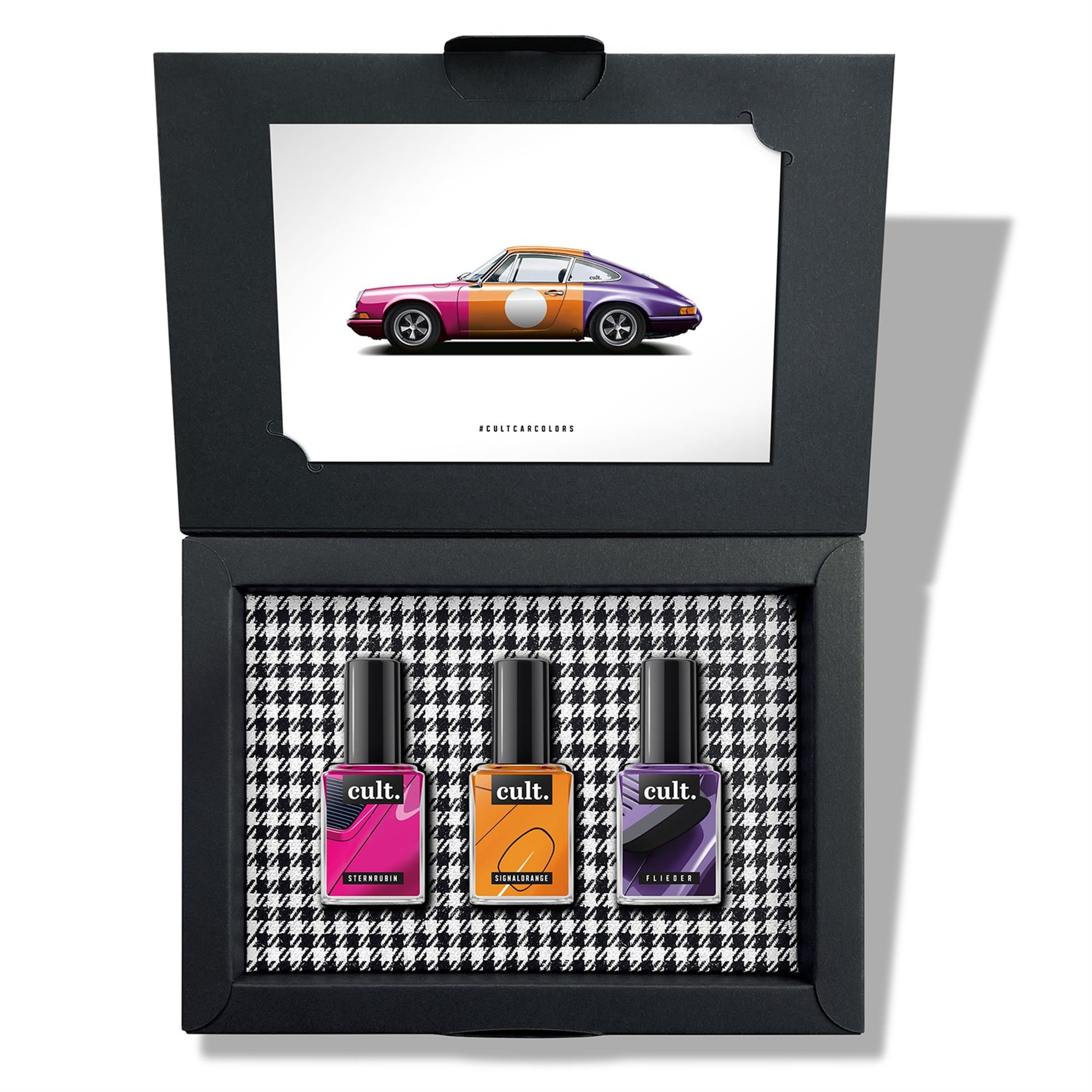 Image of Nagellack-Set PORSCHE 911 sternrubin/signalorange/flieder
