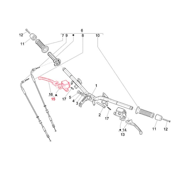 Image of Hauptbremszylinder PIAGGIO Bremse vorne rechts CM295304 für Vespa GTS/GTS Super 300ccm HPE (`18-)