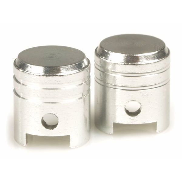 Image of Ventilkappen mit Motiv "Kolben" chrom