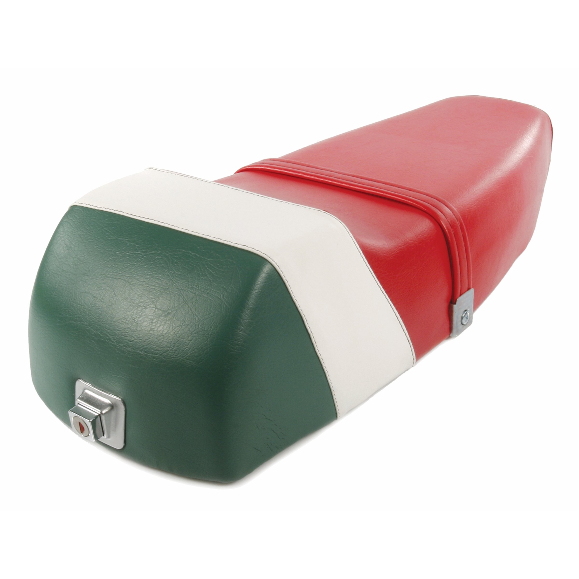 Image of Sportsitzbank DIEFFE Super Corsa TRICOLORE ITALY grün/weiß/rot für Vespa PX80-200/PE/Lusso/PX'98/MY für Vespa PX80-200/PE/Lusso/PX'98/MY