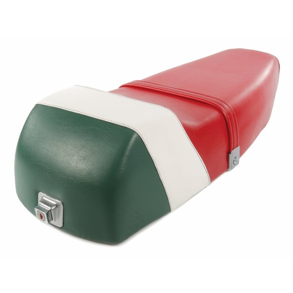 Image of Sportsitzbank DIEFFE Super Corsa TRICOLORE ITALY für Vespa PX80-200/PE/Lusso/PX'98/MY