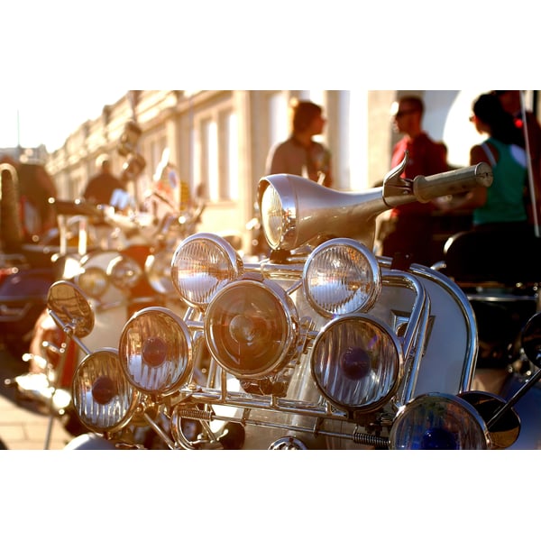 Image of Poster SIP mit Motiv "Vespa GS Lampen oben 60's" Motorroller KLASSIK