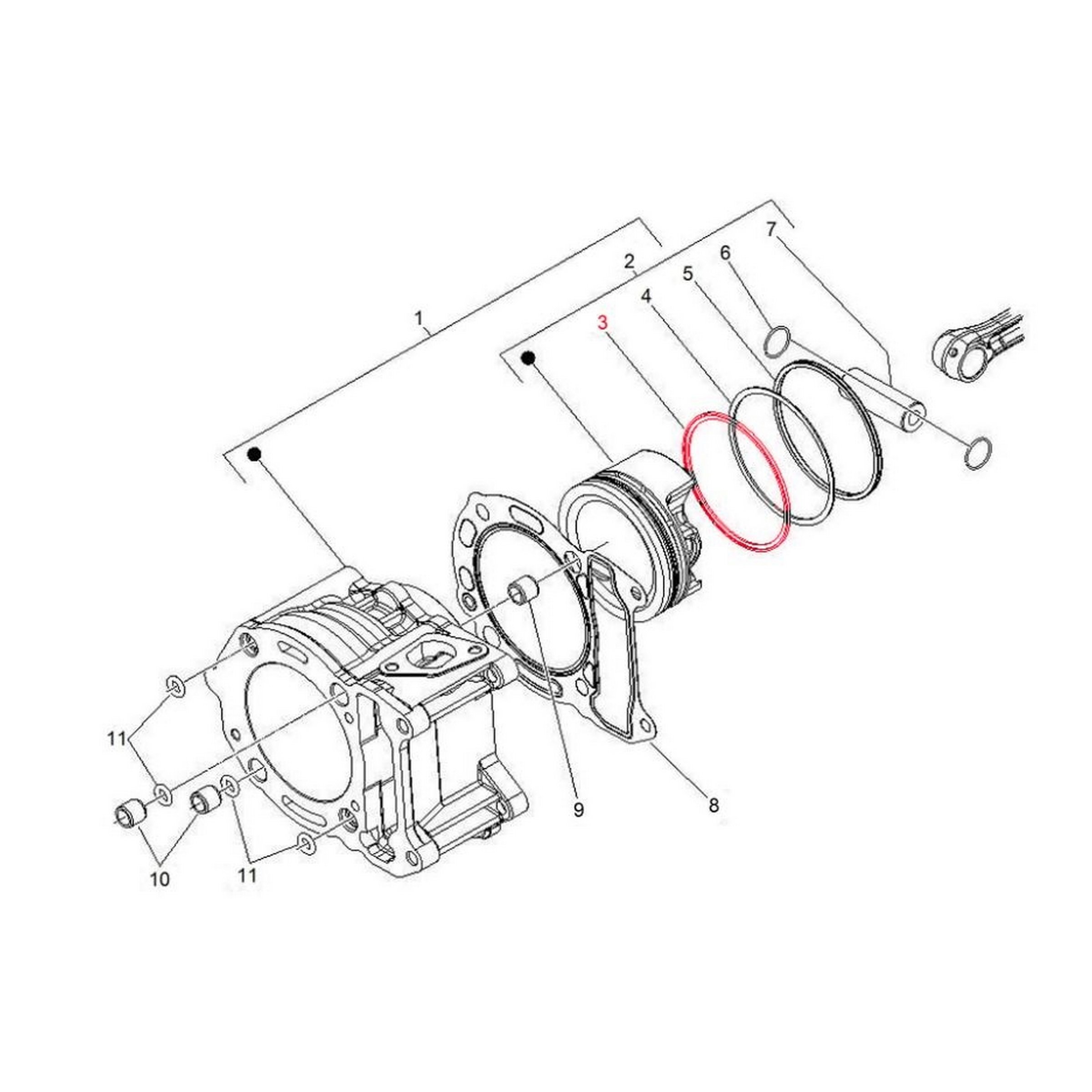 Image of Kolbenring PIAGGIO, oben 1A011379 für Vespa GTS/GTS Super/GTV 300ccm HPE (`18-), passt auch für PIAGGIO HPE 300ccm 4T LC i.e. für Vespa GTS/GTS Super/GTV 300ccm HPE (`18-), passt auch für PIAGGIO HPE 300ccm 4T LC i.e.