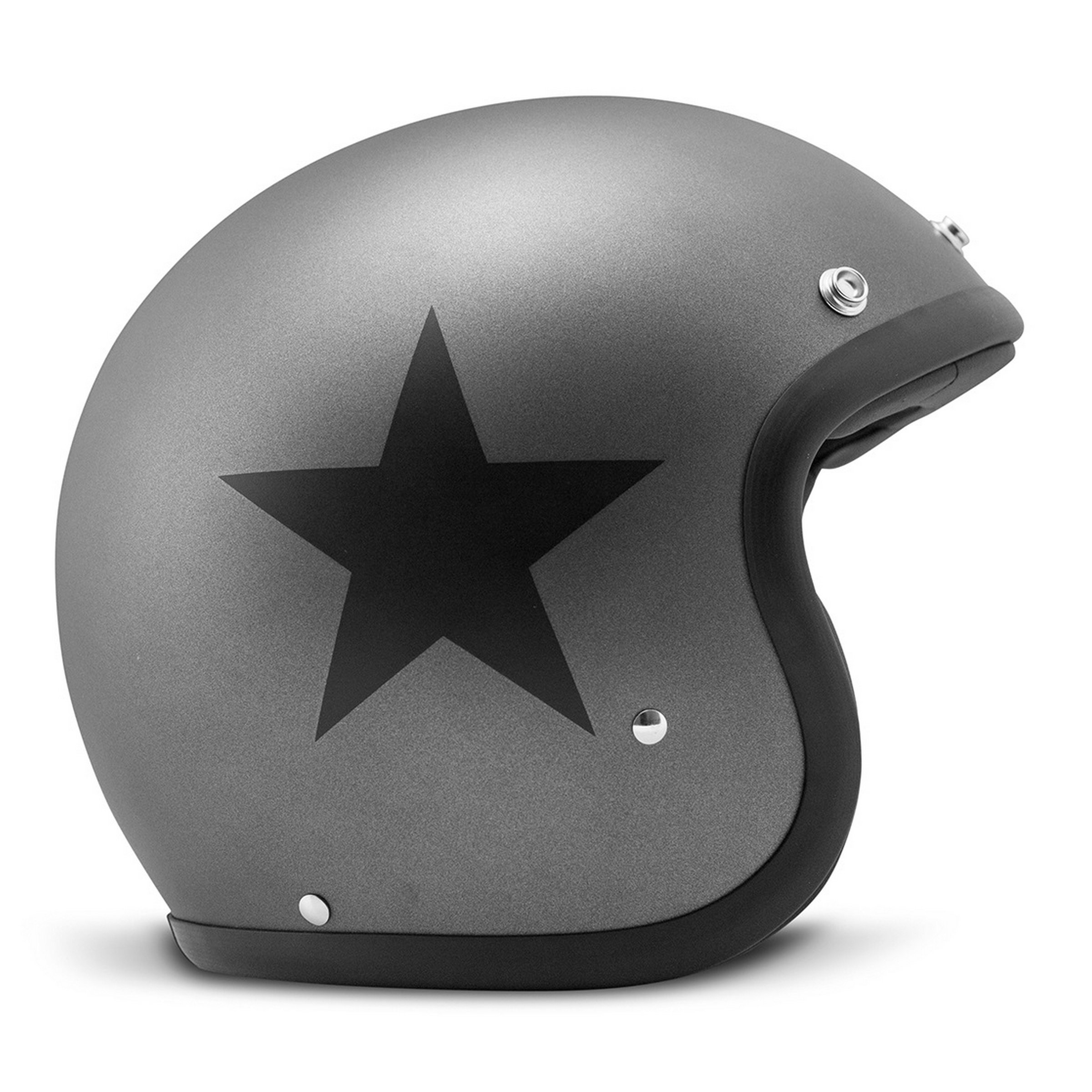 Image of Helm DMD RETRO Star Grey, grau matt, Gr. XXL, 61cm Jethelm Jethelm