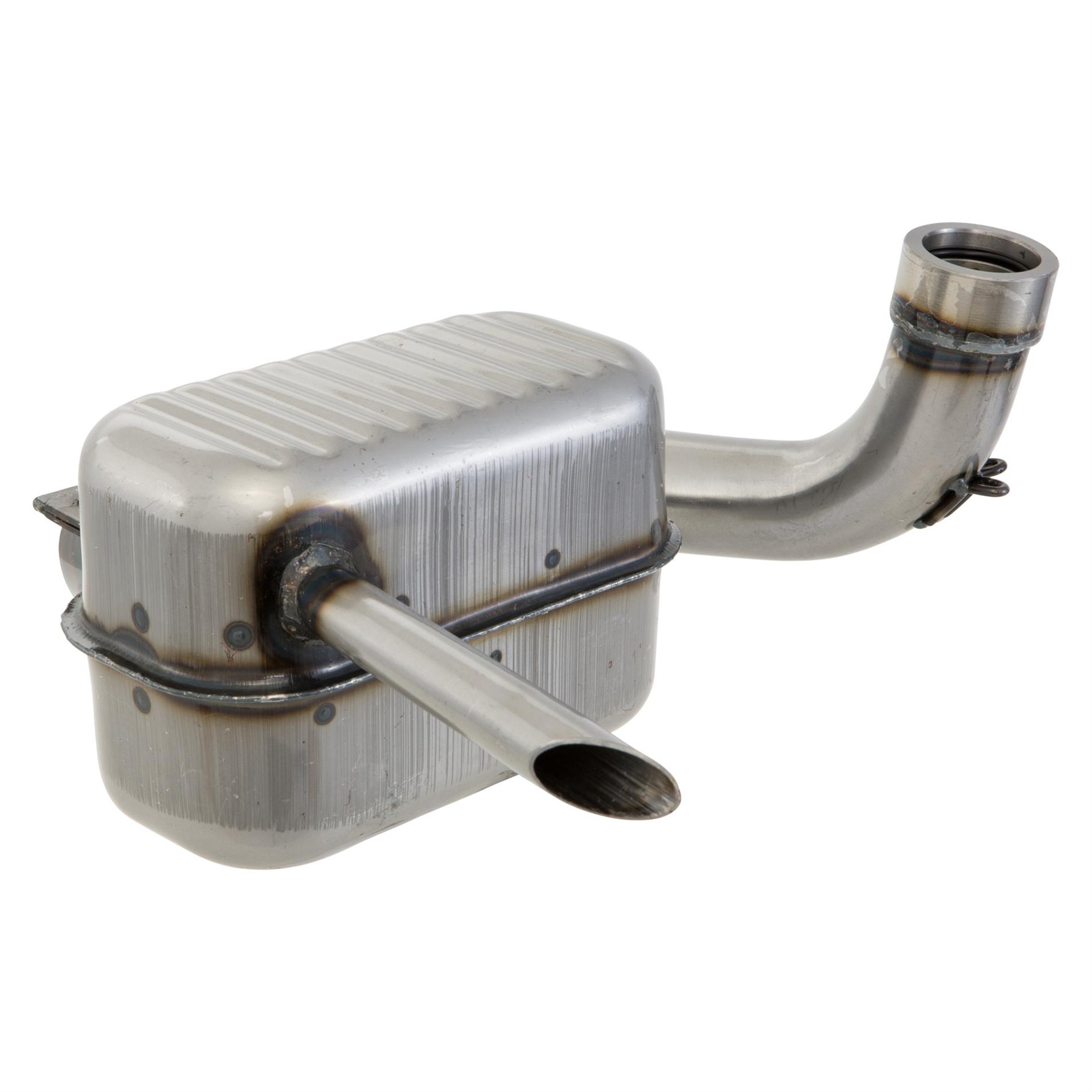 Image of Rennauspuff Road, Material: Stahl klarlackiert für Vespa 125 VM/VN/150 VL/VB1T/VGL1T für Vespa 125 VM/VN/150 VL/VB1T/VGL1T