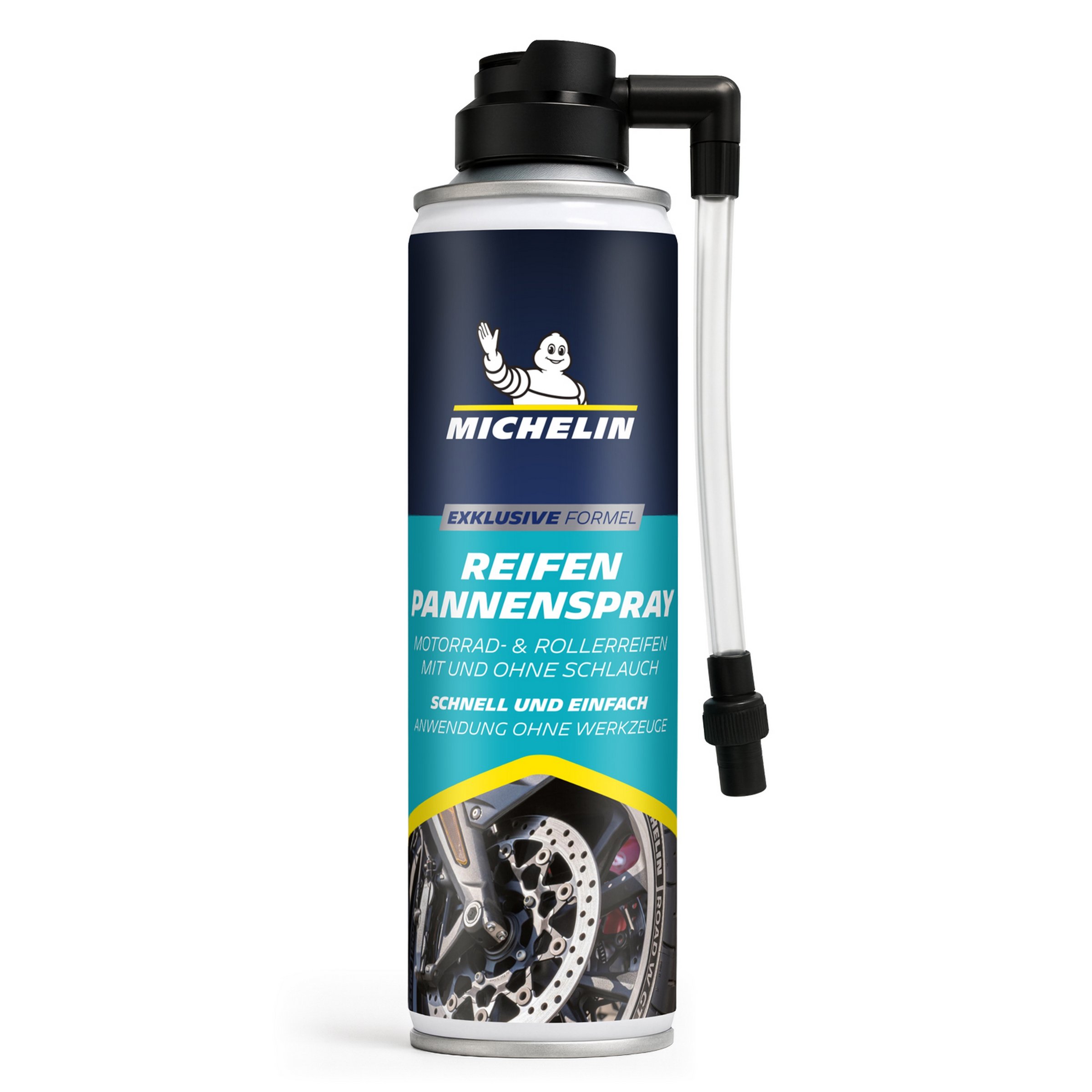 Image of Pannenspray MICHELIN Reifendichtmittel für Roller, Motorrad, ATV/Quad, Fahrrad für Roller, Motorrad, ATV/Quad, Fahrrad