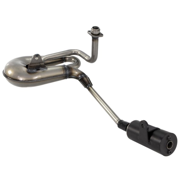 Image of Rennauspuff GIANNELLI Vintage, Stahl silber, Farbe (ESD): schwarz für LML Star/Star Deluxe 125/150 4T