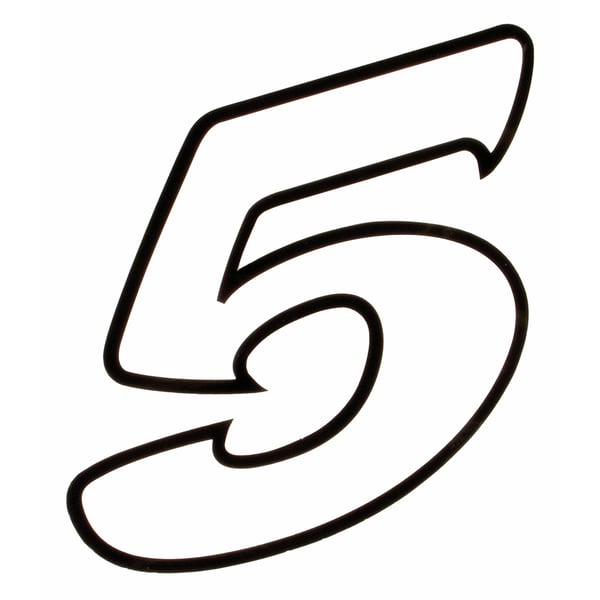 Image of Aufkleber mit Motiv Startnummer "4"