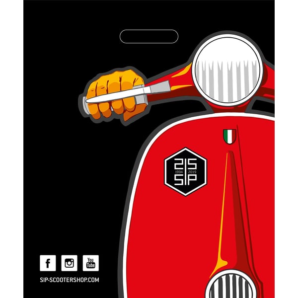 Image of Tüte SIP mit Motiv Vespa Motorroller schwarz