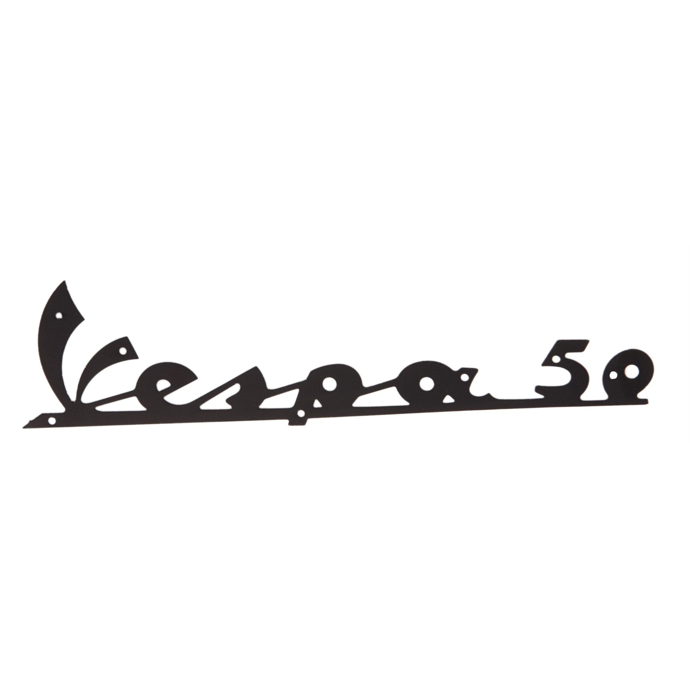 Image of Schriftzug Vespa 50 Beinschild vorne 71275 - 090494 für Vespa 50 N, V5A1T -> 11599 für Vespa 50 N, V5A1T -> 11599