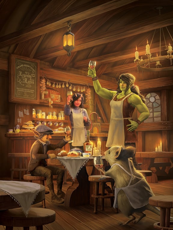 Legends & Lattes illustration