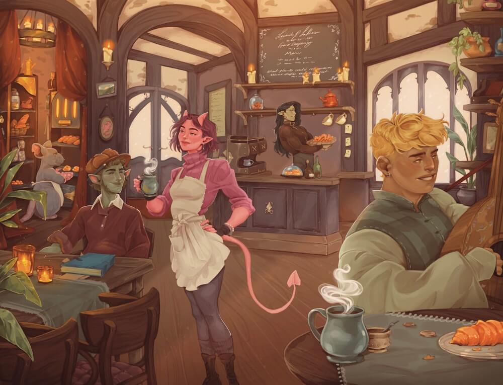 Legends & Lattes illustration