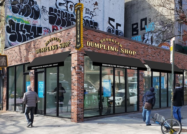 Brooklyn Dumpling Shop Exterior Rendering Courtesy Oscar Martinez