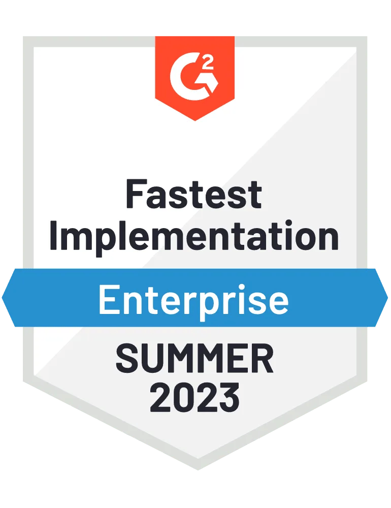 Fastest Implementation ENT G2 Badge