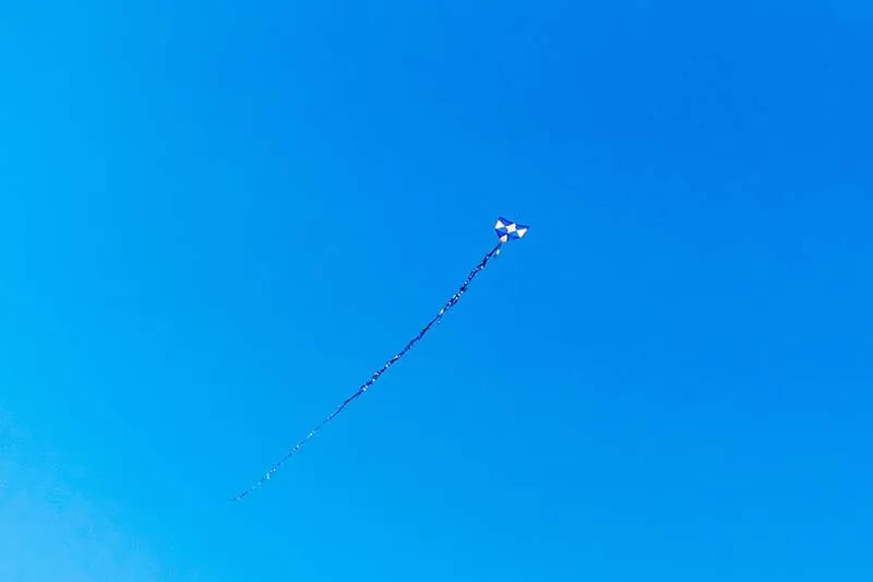 A kite and the clear blue sky 