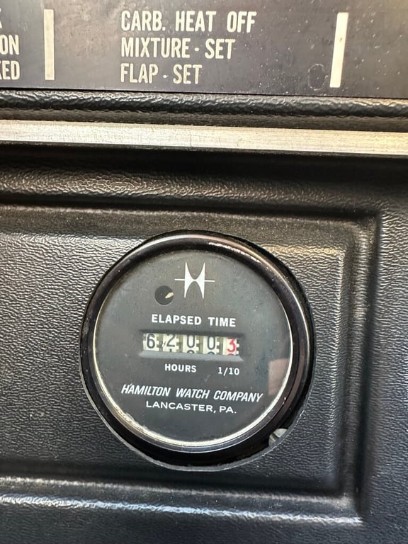 Hobbs meter photo from a real flight