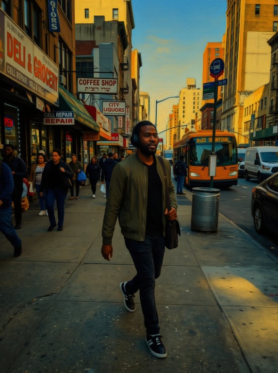 Convert this candid street pho...