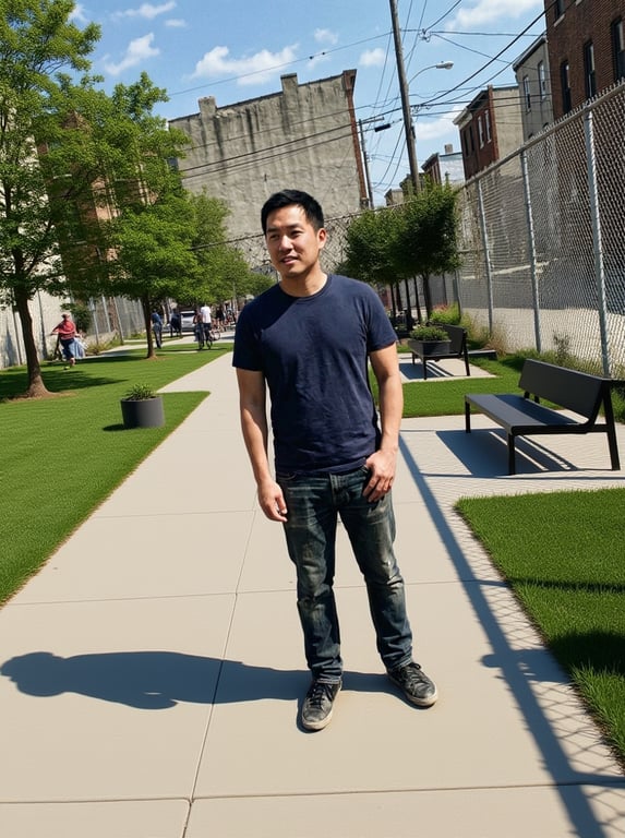 Transform this empty city lot ...