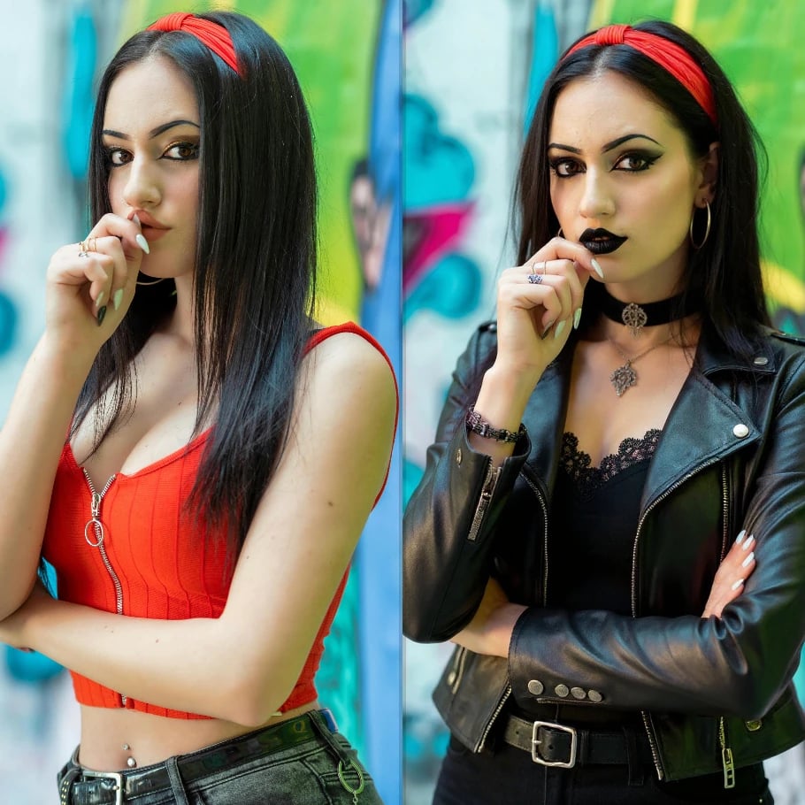 AI goth filter online free - transform photo into gothic dark aesthetic style with Kaze AI