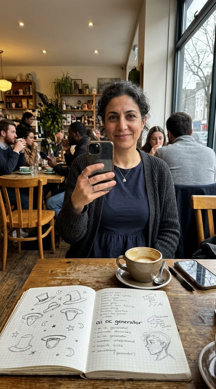 Transform this café snapshot i...