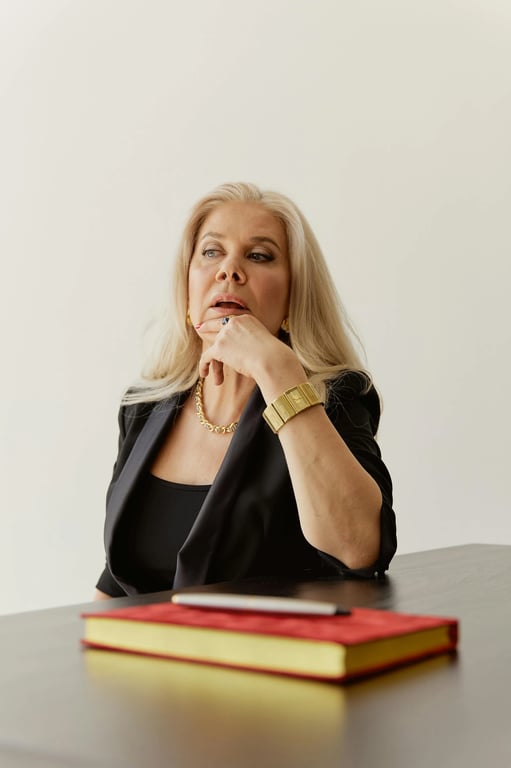 a portrait of a person wearing a Korean-style tailored blazer with softly structured shoulders, relaxed straight cut, matte fabric texture, paired with high-waist trousers, clean proportions, calm posture, soft neutral lighting