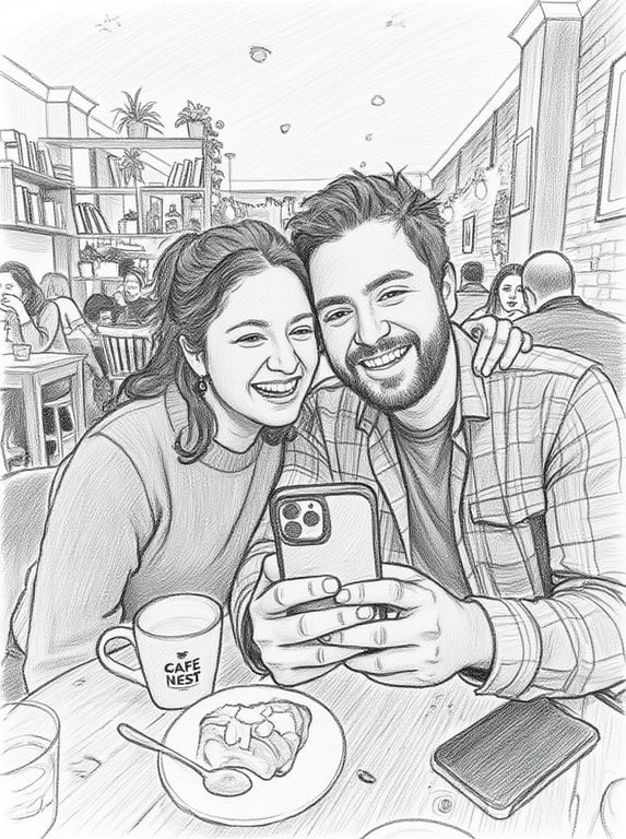 Turn the selfie into a loose, ...