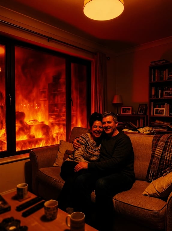 Convert the scene into a cozy,...